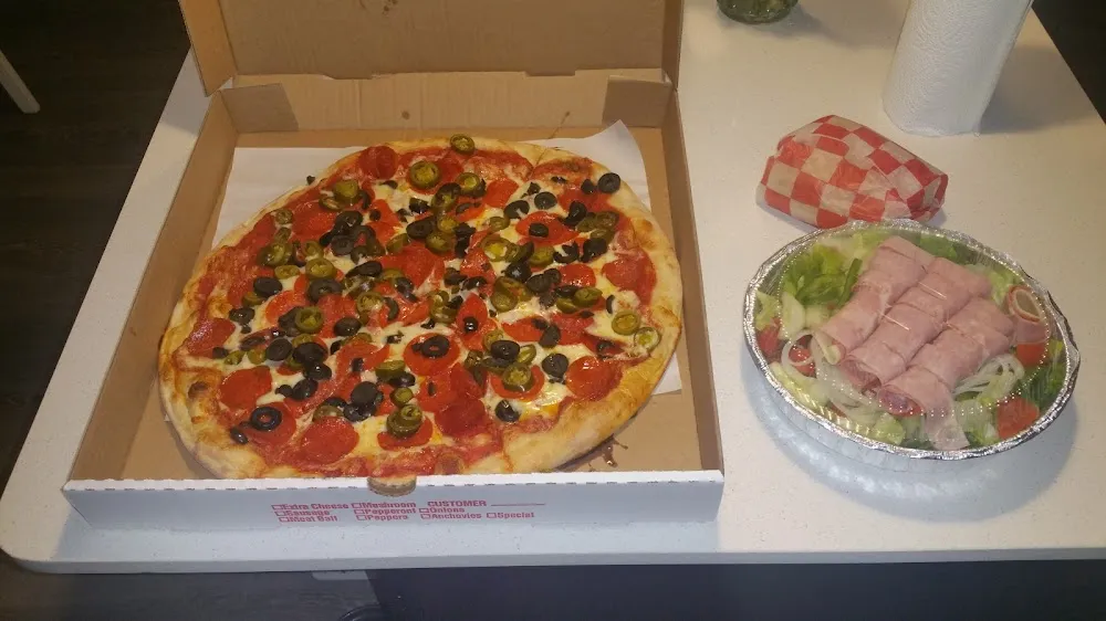 Pepperoni and Black Olives Pizza